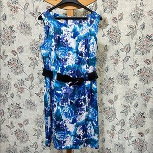 dressbarn Blue and White Floral Mini Dress